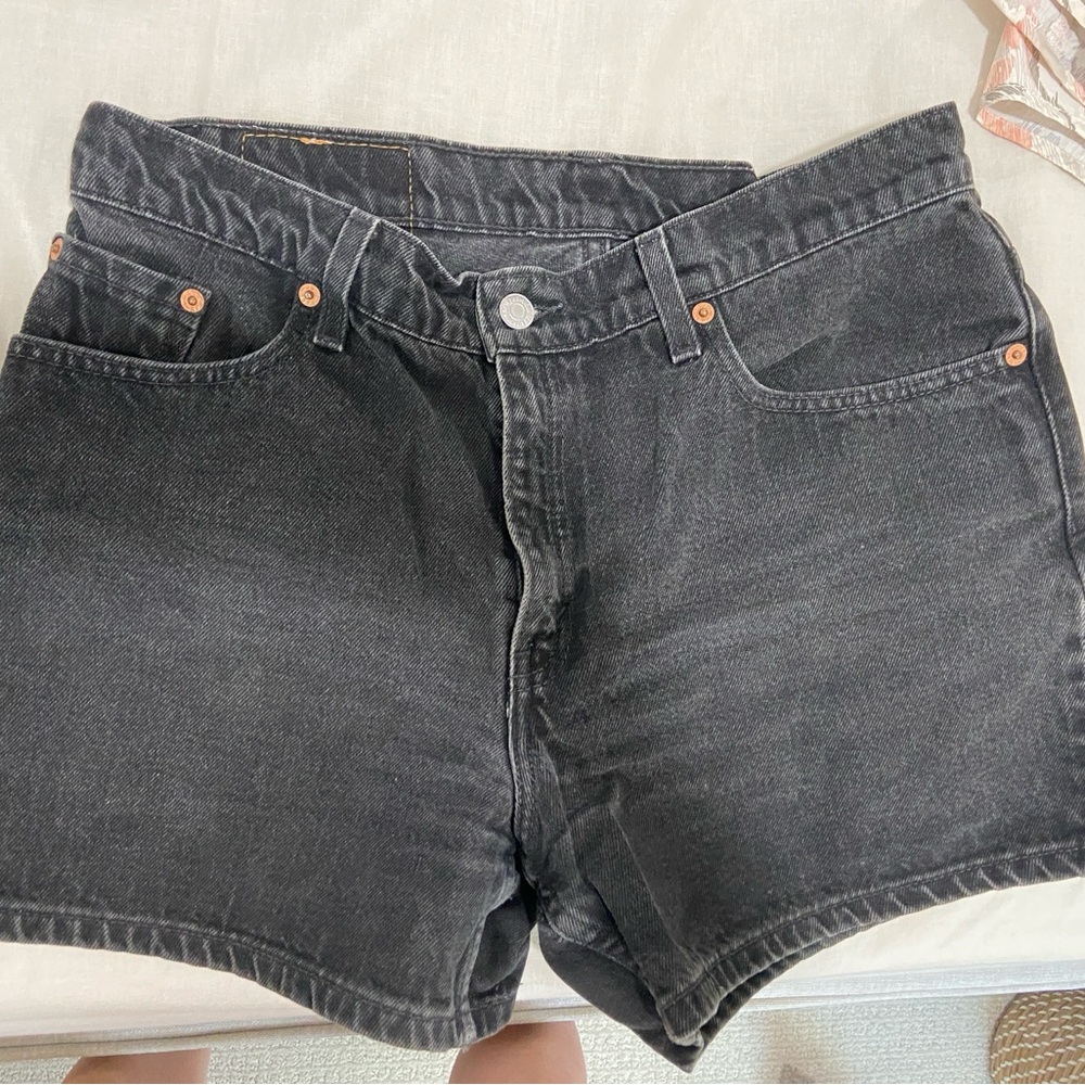 Levi's Black High Waist Denim Shorts